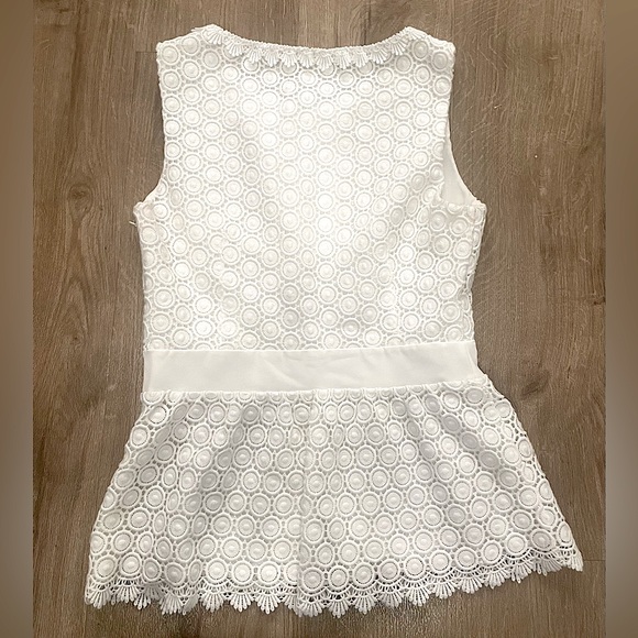 Diane Von Furstenberg Tavita Cosmic Lace Peplum Top - Picture 8 of 8